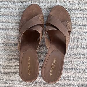 Aerosoles Love Powem Tan Dress Sandals, 11 M